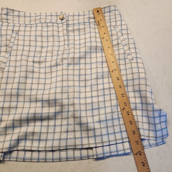 Izod XFG Skort Tennis Golf Active Outdoor Lined Pockets White Black Check Sz 4 - Picture 11 of 11